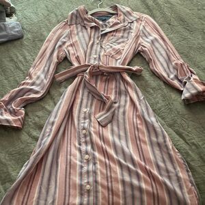 Pink white light blue Tommy Hilfiger dress size 8